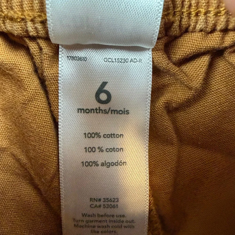 Carter's Jogger Pants Kid's 6M Brown‎ Elastic Waist 100% Cotton Chino Trousers